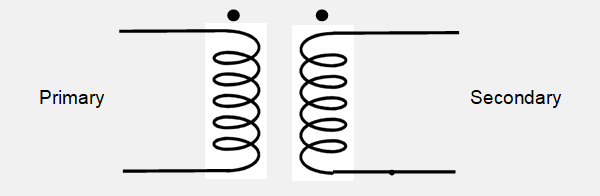 What do the dots on a transformer diagram mean?